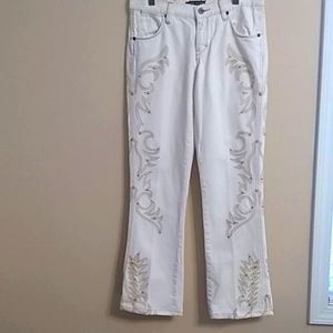 Ralph Lauren white jeans w top stitching P #R001JN